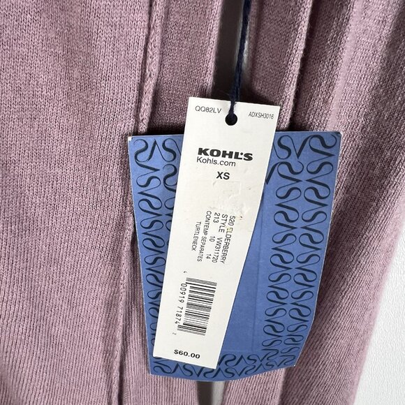 Simply Vera‎ Wang Womens sz XS Light Purple Turtleneck Sweater NWT Tunic - Picture 4 of 11